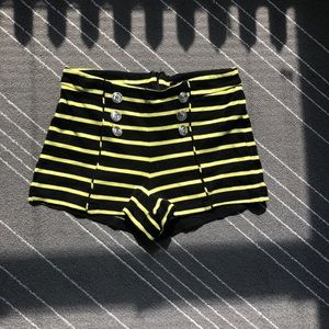 High Waist Striped Shorts